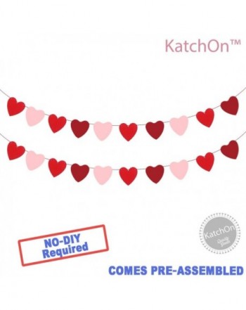 KATCHON Felt Heart Garland Banner