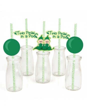 Twins Peas Paper Straw Decor