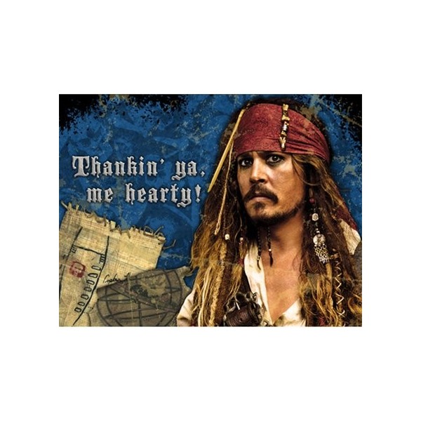 Pirates Carribbean Party Thank Notes