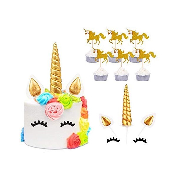 Unicorn Eyelashes Cupcake Supplies Birthday