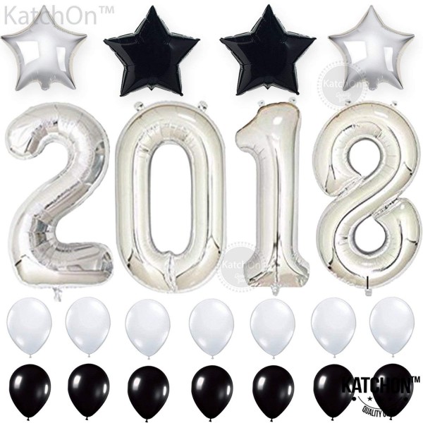 KATCHON Silver Balloons Graduations Supplies