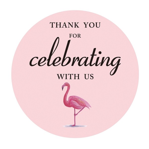 MAGJUCHE Flamingo Stickers Birthday Sticker