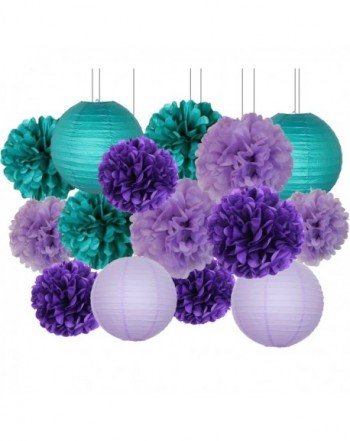 Furuix Decorations Lavender Lanterns Birthday