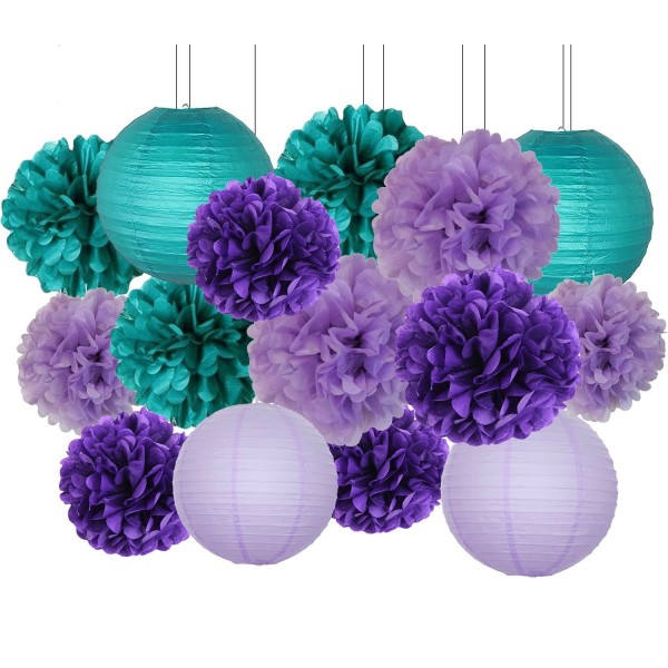 Furuix Decorations Lavender Lanterns Birthday