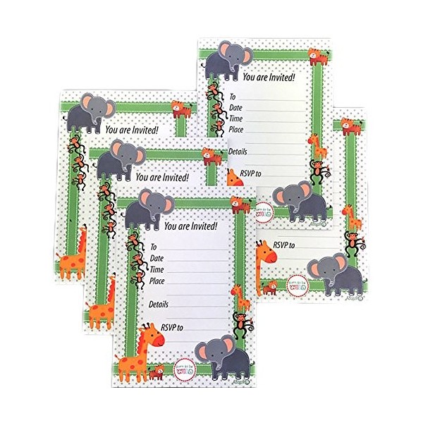 Adorox Birthday Invitations Baby Animals Envelopes Adorox Birthday Invitations Baby Animals Envelopes