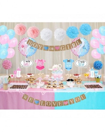 Gender Reveal Decorations Balloons Straws