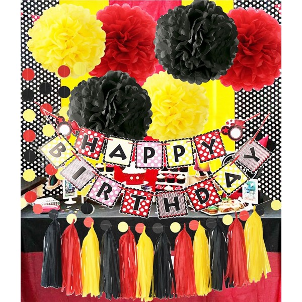 Welp Mickey Mouse Theme Birthday Party Supplies Yellow Black Red Mickey DO-45