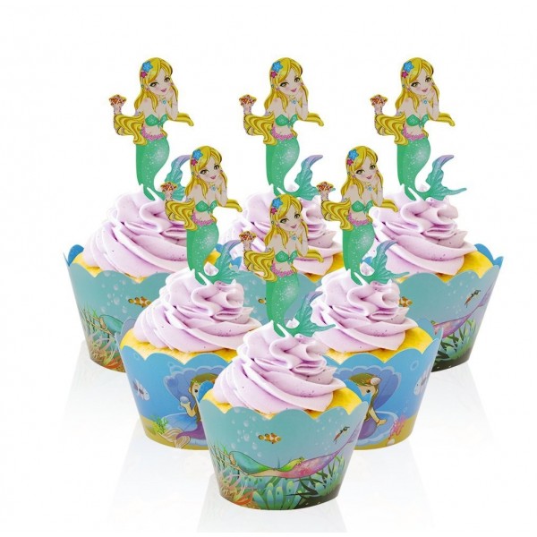 Mermaid Wrappers Decorations Supplies Birthday