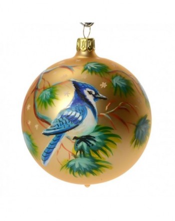 HolidayGiftShops Bluejay Hand Painted Christmas