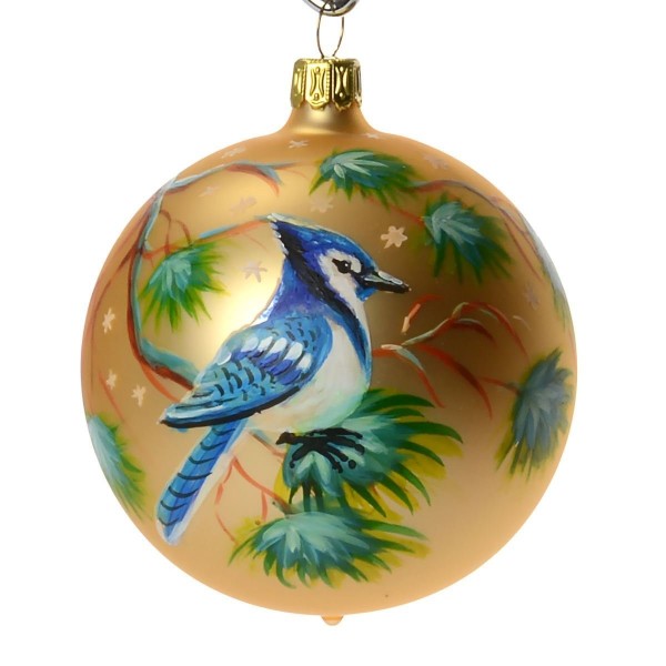 HolidayGiftShops Bluejay Hand Painted Christmas