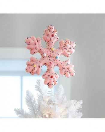 BrylaneHome Candy Snowflake Tree Topper