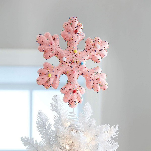 BrylaneHome Candy Snowflake Tree Topper