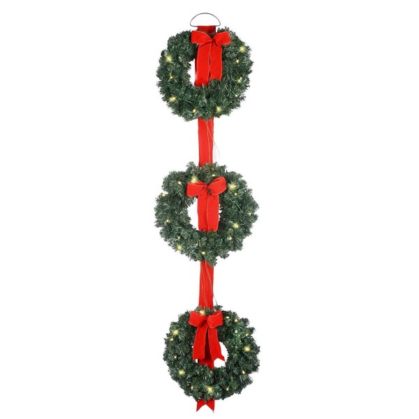Pre Lit Balsam Christmas Wreaths Ribbon