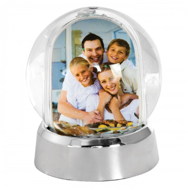 Mini Photo Snow Globe Silver x