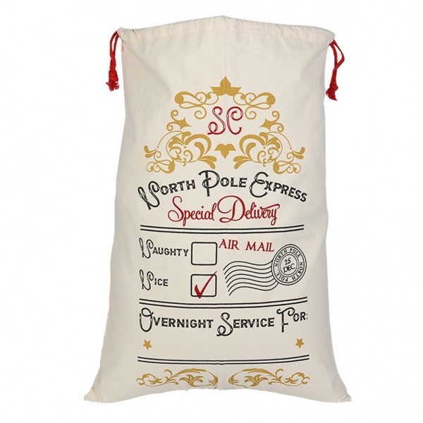 Trelemek Reusable Christmas Drawstring Stocking