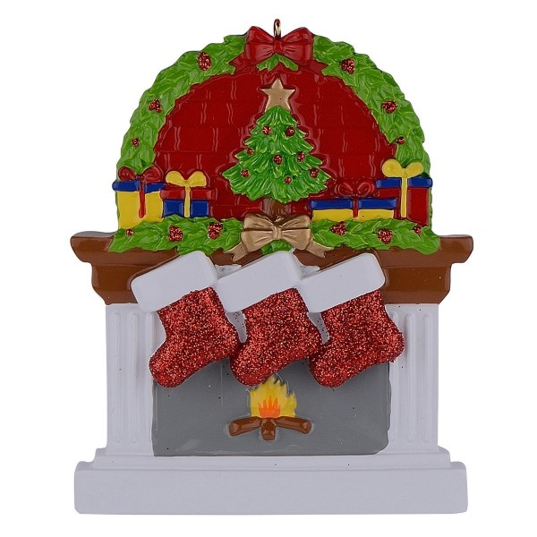 Personalized Fireplace Stockings Ornaments Christmas