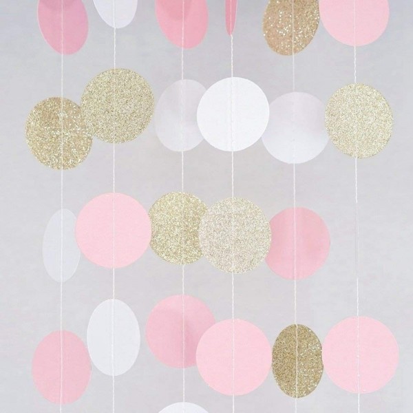Garland MerryNine Hanging Birthday Dots Pink