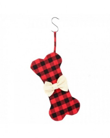 Buffalo Plaid Christmas Stocking Ornament