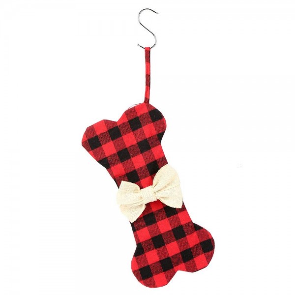 Buffalo Plaid Christmas Stocking Ornament