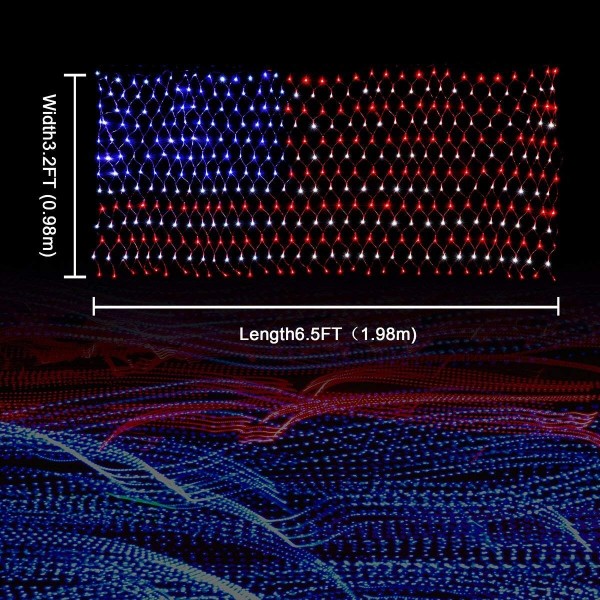 Aazon.co : 420 LED Aerican Advanced Flag String Lights, Waterproof