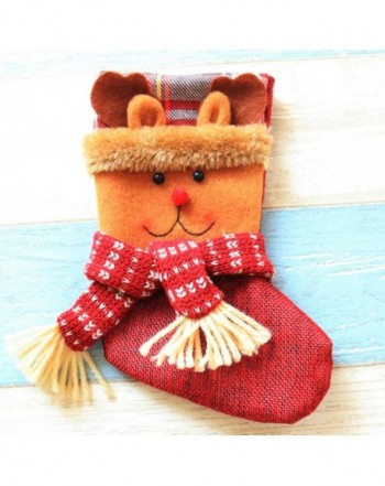 Set of 3 Pieces Burlap Christmas Stockings Decoration for DIY ...