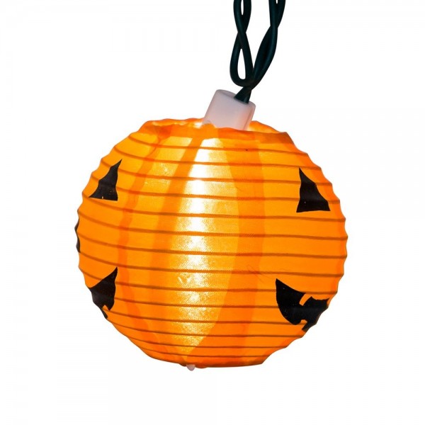 UL 10-Light Pumpkin Lantern Light Set - Black - C411JJRQUGZ