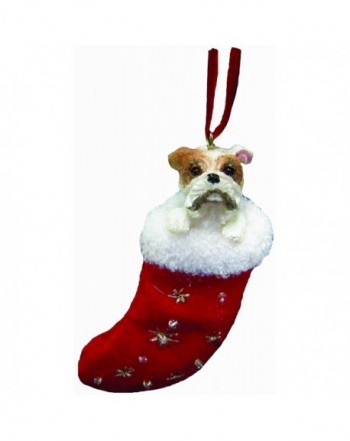 Pets ORN221 8 Bulldog Stocking Ornament