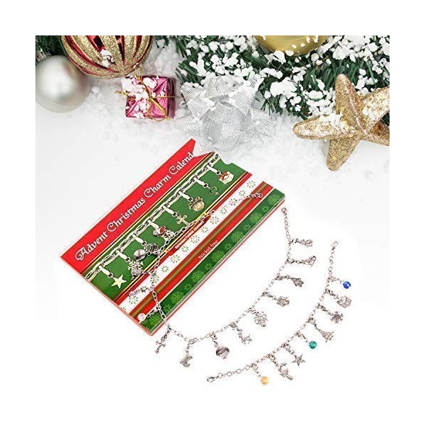 Advent Calendar Charm Bracelet Necklace DIY 22 Charms Set Fashion ...
