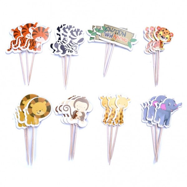 Animal Cupcake Toppers Decorations Decorating