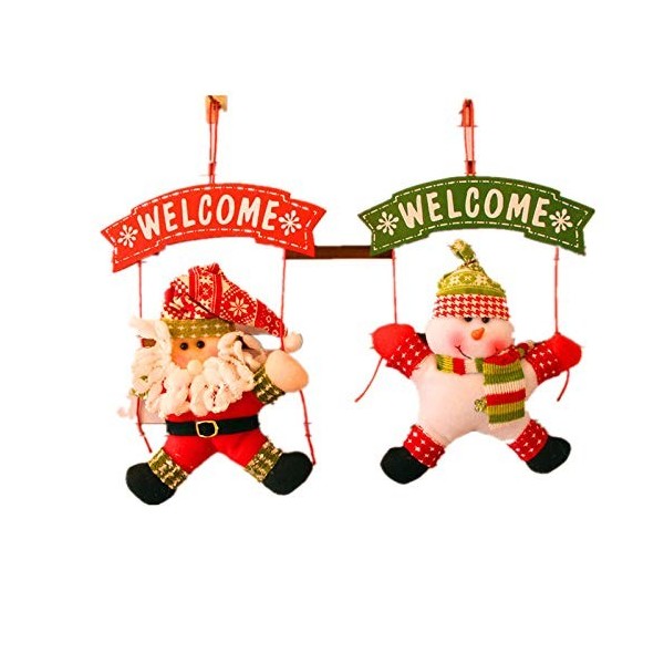 christmas hanging snowman santa WELCOME