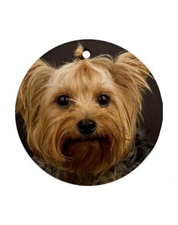 Yorkie puppy Ornament porcelain Christmas