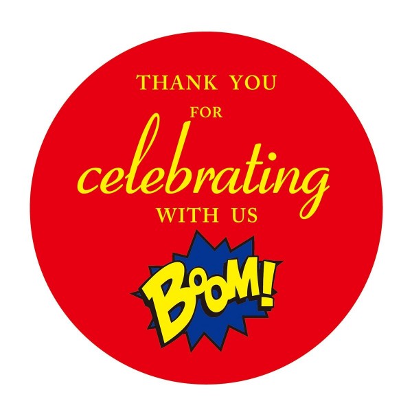 MAGJUCHE Superhero Celebrating Stickers Birthday MAGJUCHE Superhero Celebrating Stickers Birthday