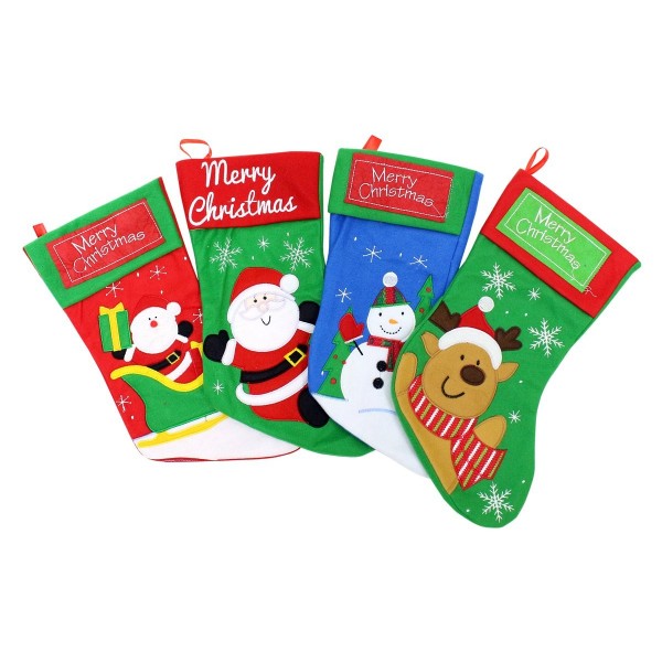 Christmas Colorful Stockings Decoration Fireplace