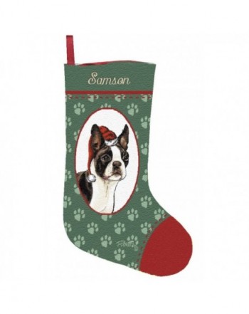 Personalized Boston Terrier Christmas Stocking