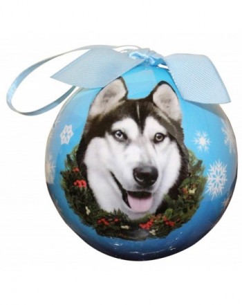Siberian Husky Christmas Ornament Personalize
