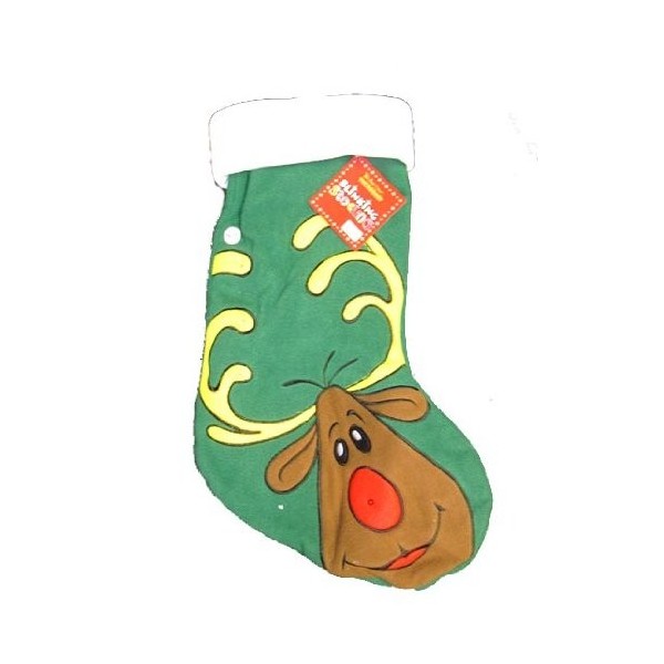 Christmas Blinking Lighted Reindeer Stocking