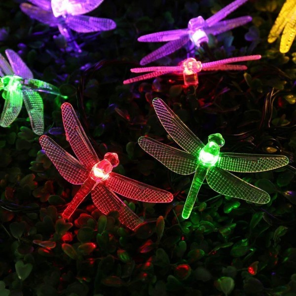 Qedertek Dragonfly Christmas Decorations Multi Color