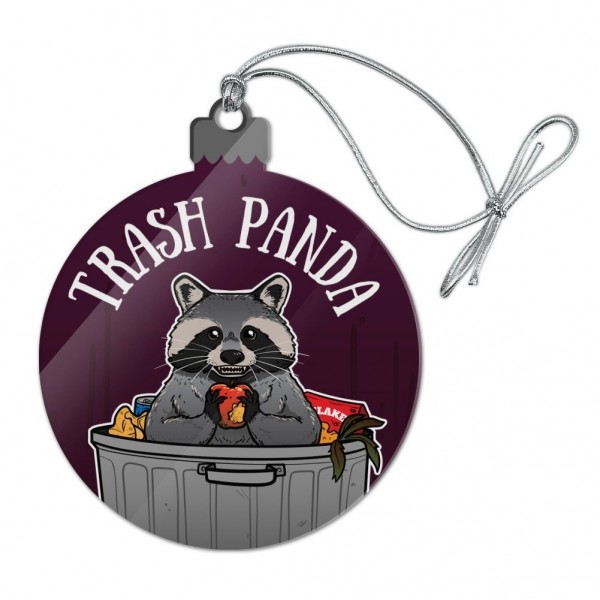 Raccoon Garbage Acrylic Christmas Ornament