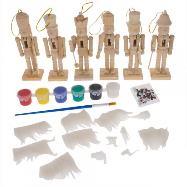 Set Blank Wooden Nutcracker Figurines Set Blank Wooden Nutcracker Figurines