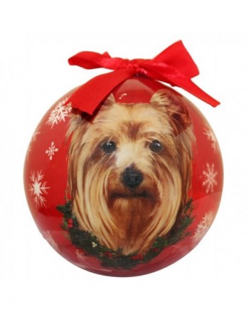 Yorkie Christmas Ornament Shatter Personalize