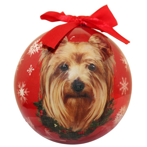 Yorkie Christmas Ornament Shatter Personalize