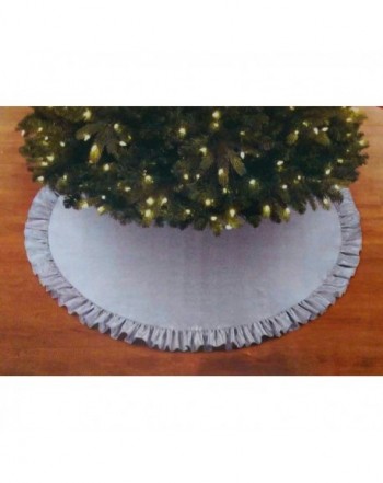 Silver Metallic Christmas Tree Skirt