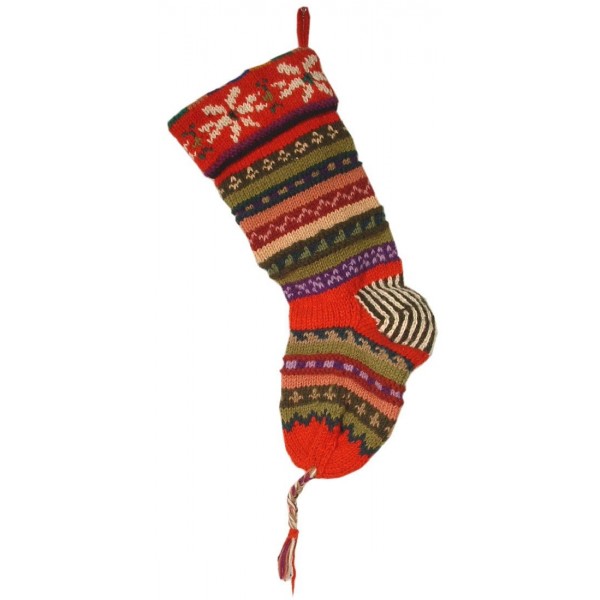 Fashioned Keepsake Handknit Christmas Stockings