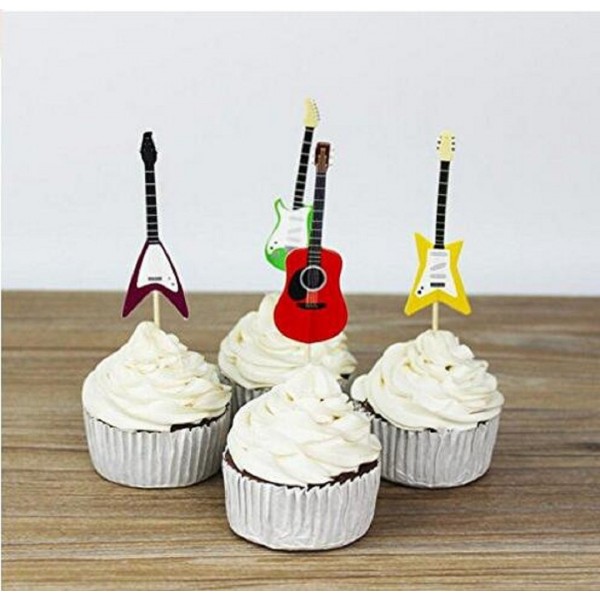 Wendin Guitar Cupcake Decorative Birthday