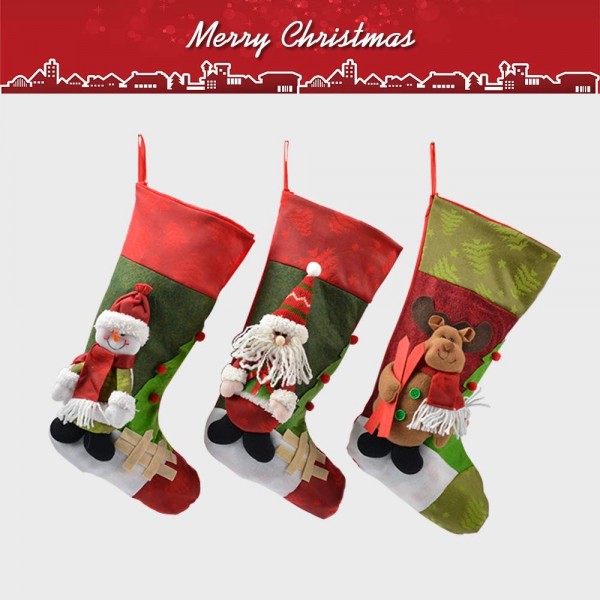 Luxsego ChristmasStocking Three Dimensional Christmastree Decorations