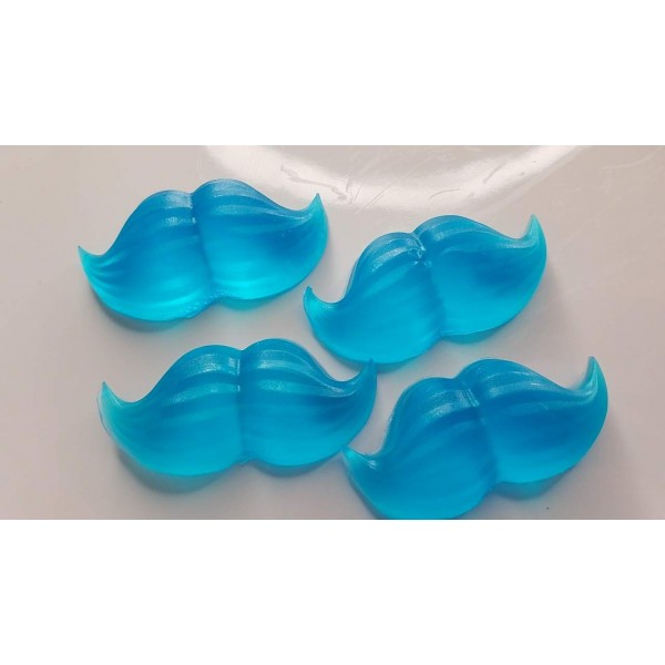 Mustache Shower Favors Turquoise Powder