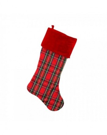 GiftsForYouNow Red Plaid Christmas Stocking