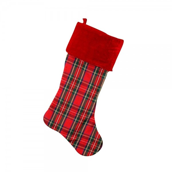 GiftsForYouNow Red Plaid Christmas Stocking