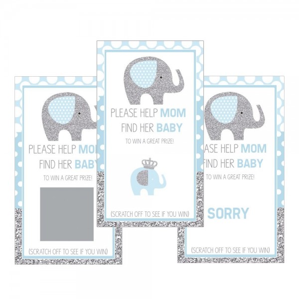 Scratch Cards Shower Glitter Elephants
