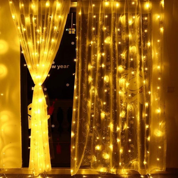 Christmas Curtain String Lights Marchpower